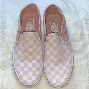 Vans Slip-On Checkered Vans - Sepia Rose